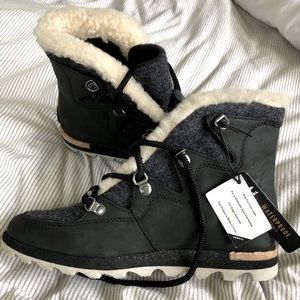 SOREL Sneakchic Alpine Genuine Shearling Bootie